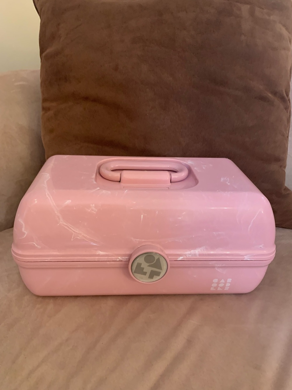 Caboodles Pink Makeup Train Case Organizer